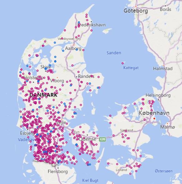 Map of Denmark