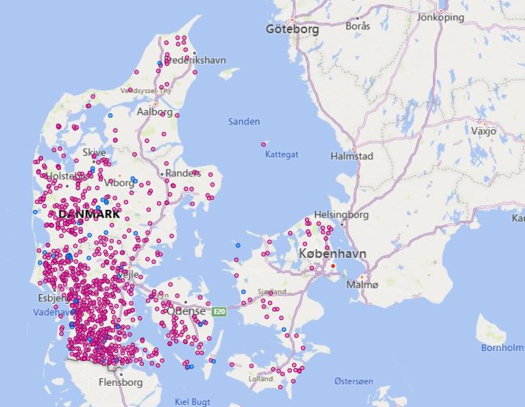 Map of Denmark