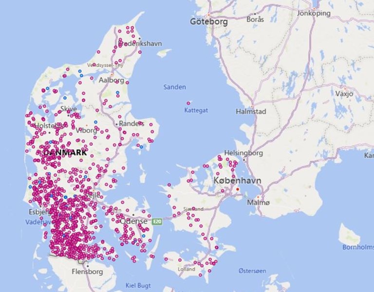 Map of Denmark