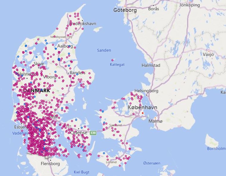 Map of Denmark