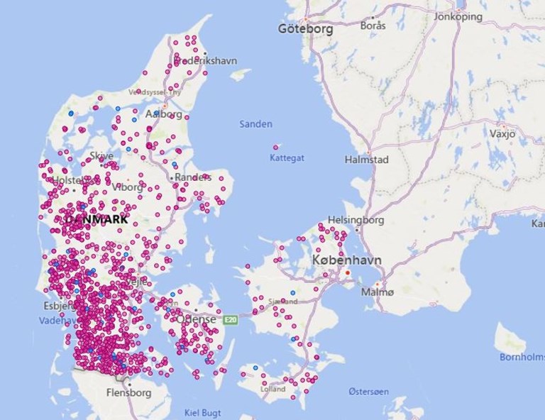 Map of Denmark