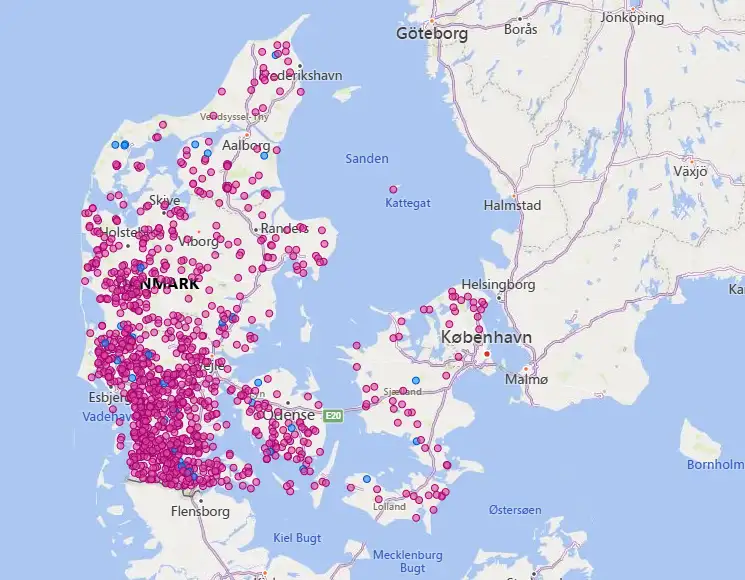 Map of Denmark