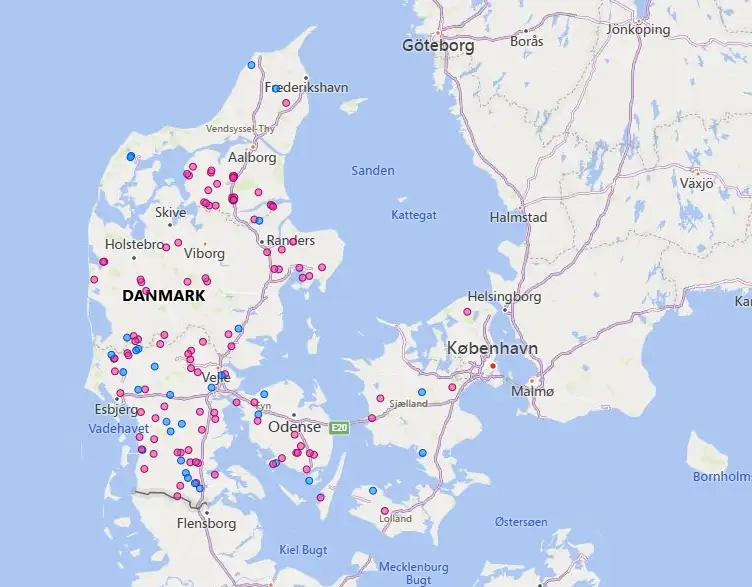 Map of Denmark