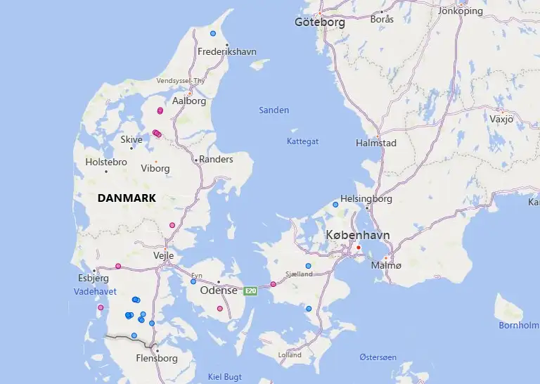 Map of Denmark