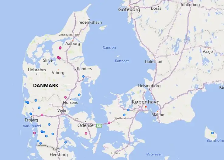 Map of Denmark