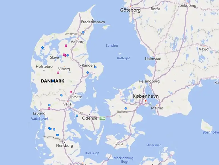 Map of Denmark