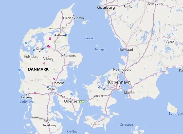 Map of Denmark