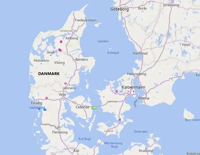 Map of Denmark