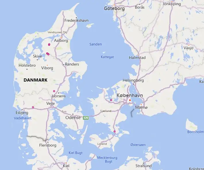 Map of Denmark